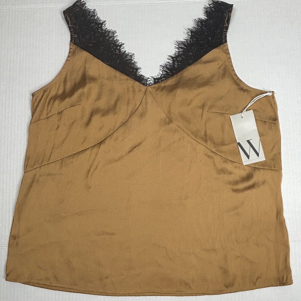 Brand New Worthington Gold Dressy Lace Tank Top Size Medium